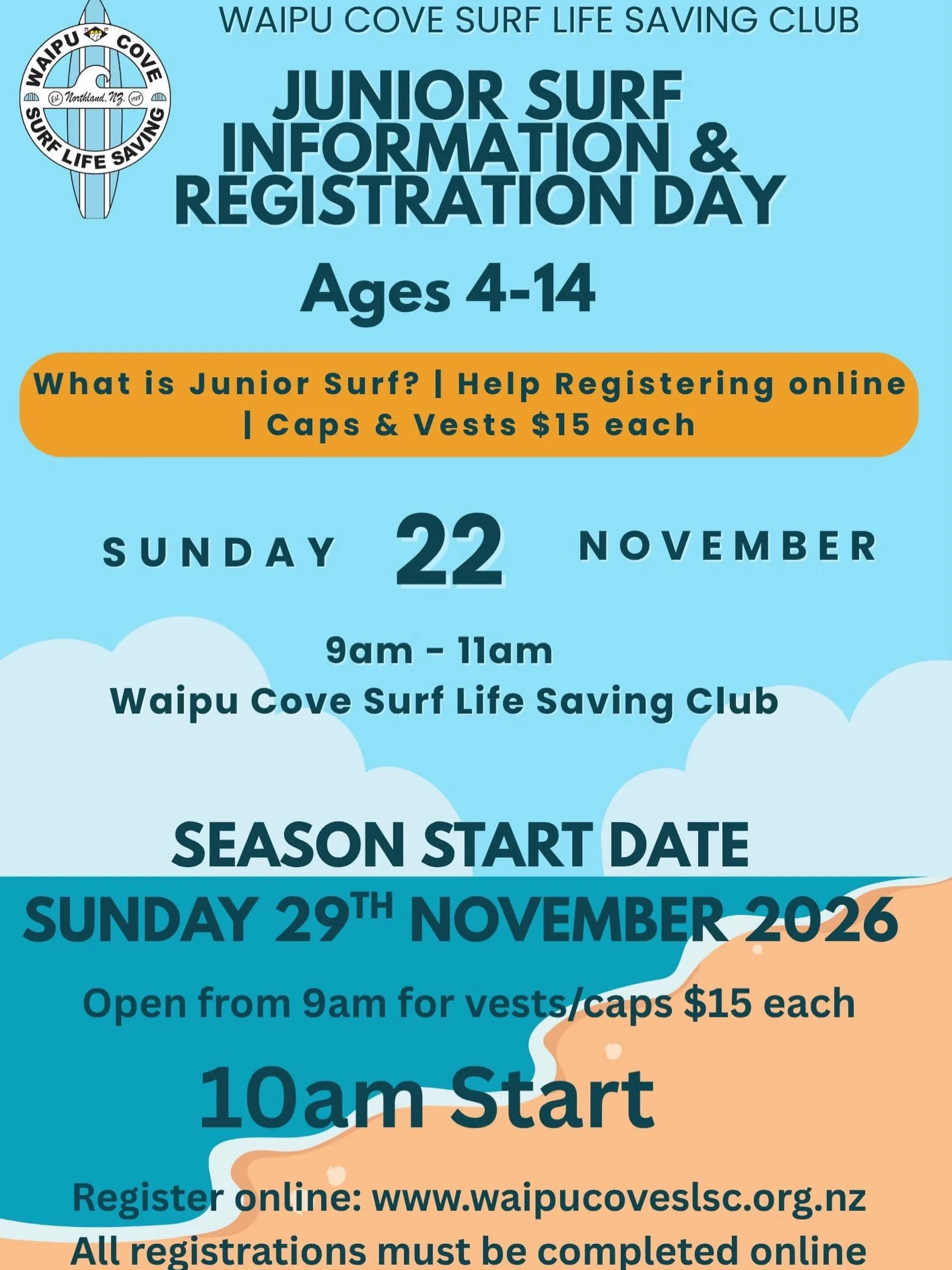 Junior Surf Lifesaving Information & Registration Day