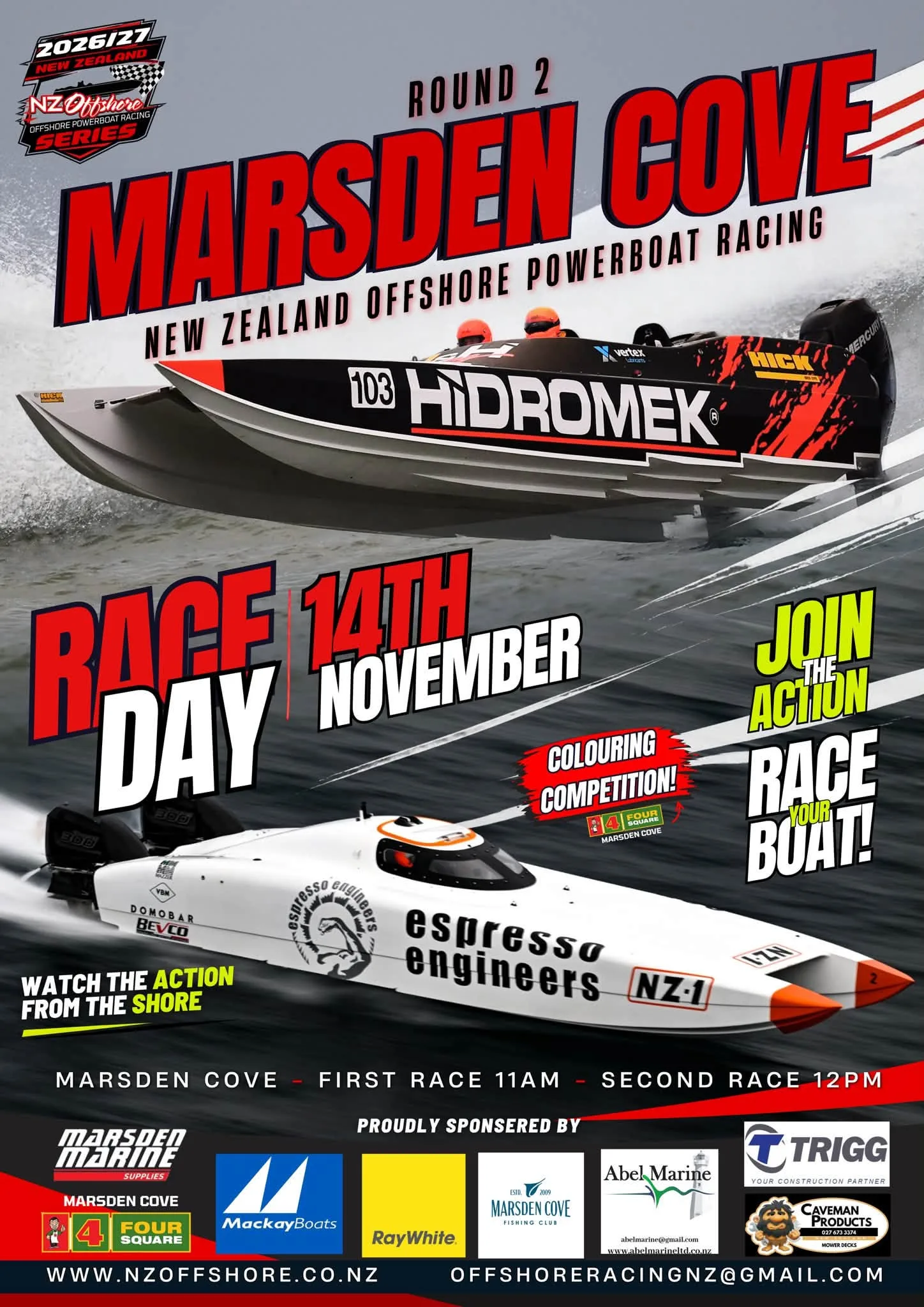 New Zealand Offshore Powerboat Racing – Round 2 Marsden Cove